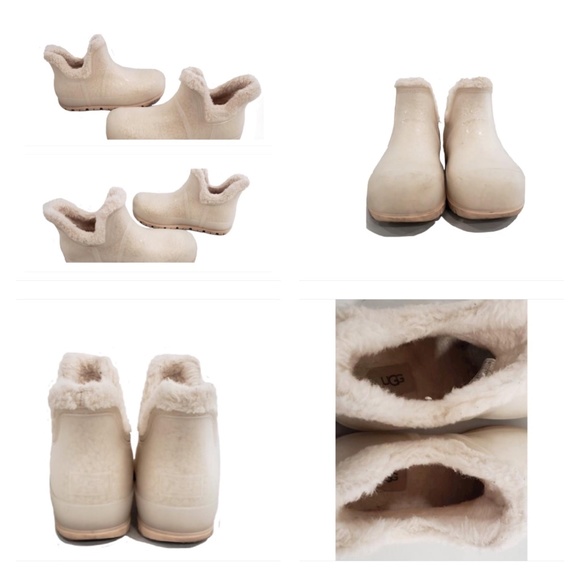 UGG Raincloud Clear Natural Waterproof Rain Boots, Sz 9 - Picture 6 of 9